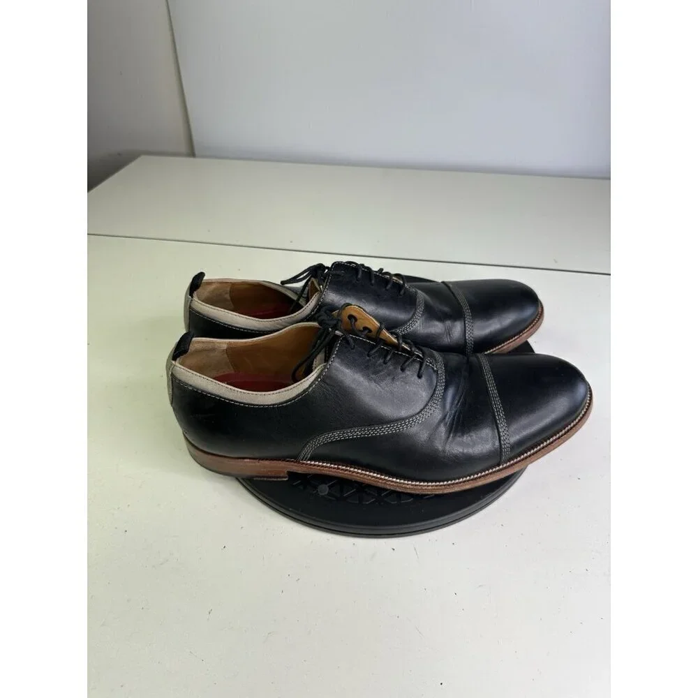 Johnston & Murphy Shoes Mens Leather Sheepskin Memory Foam Sz 11 M